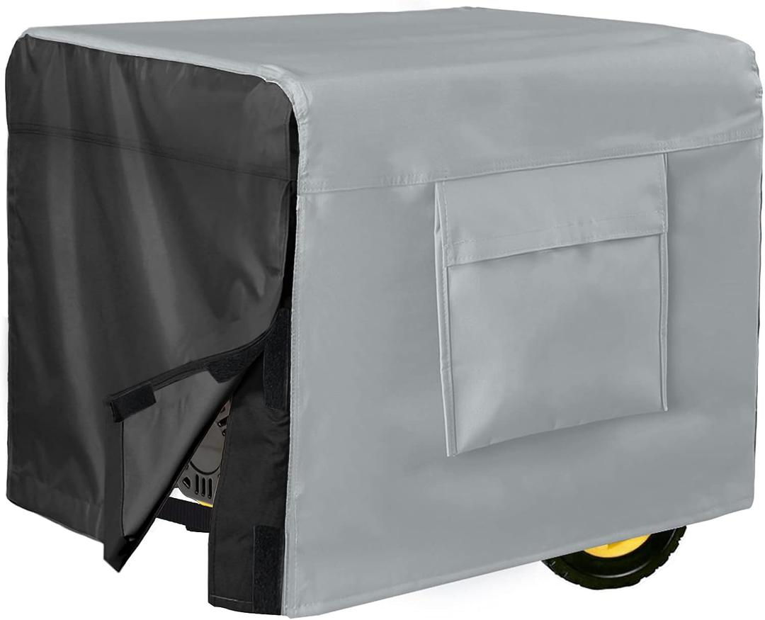 Porch Shield Waterproof Generator Cover - Heavy Duty Cover for Portable Generator 5000 to 10000 Watt (38L x 28 W x 30H inches, Black & Gray) (38''(L) x 28''(W) x 30''(H), Black & Gray)