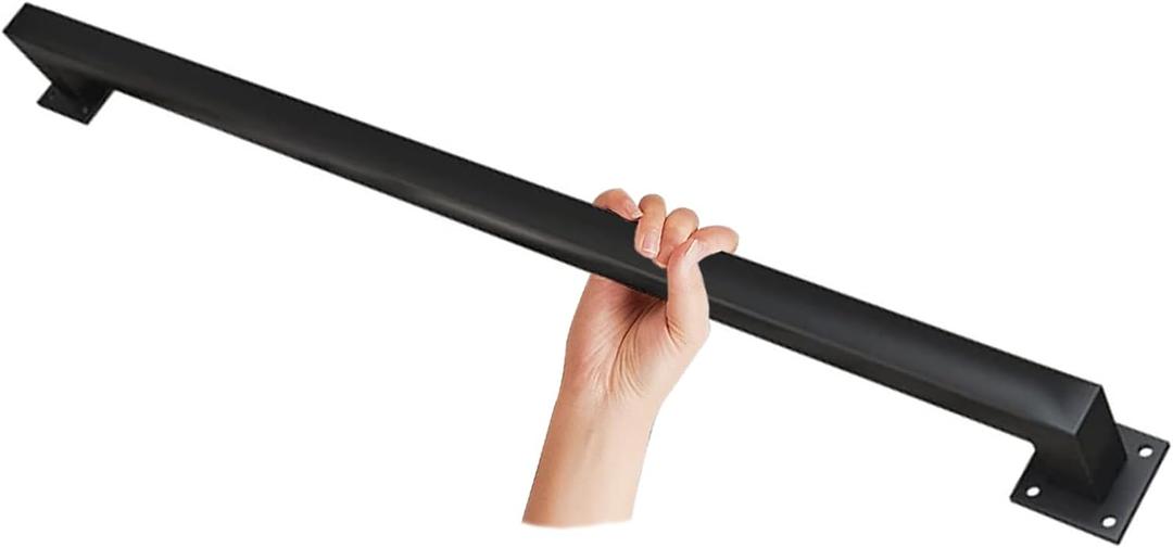 Stair Handrail 1ft - 20ft Hand Rails for Stairs Outdoor IndoorWall-Mounted Support Safety Handrail Galvanized Black Industrial Style (Size : 2ft/600mm)
