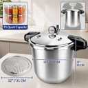 Canning Pressure Cooker Stainless Steel, 23 Qt Pressure Canner with Pressure Gauge, Ollas De Presión Para Cocinar, Induction Compatible, Canner Rack Included