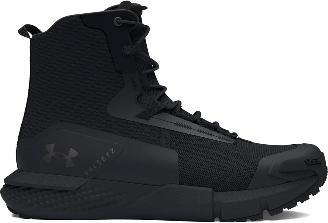 Under Armour Men's Charged Valsetz Zip Military and Tactical Boot (11.5, (001) Black/Black/Jet Gray)