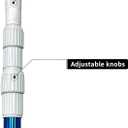 Durable 4-12 Ft Telescopic Pool Pole for Pool Cleaning, Anodized Aluminum Extendable Handle with Quick-Lock Mechanism for Pool Skimmer, Brush & Vacuum Head
