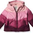OSHKOSH B'GOSH Girls' Perfect Puffer Jacket (Pink, M)5-6, Pink Rainbow