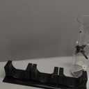 Umigy 1 Pcs Candy Dispenser Wall Mounted, Triple Dry Cereal Grain Dispenser Machine Wall Mount, Food Storage Container for Pantry Snack with 3 Cup for Kitchen, 39 oz (Black)