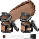 Lockmio Root Cover Up Powder for Women - Medium Brown Hairline Powder for Bald Spots, Eyebrows, Beard Line, Light-Blonde Hair Fibers for Thinning Hair Shadow Powder 2 Pack
