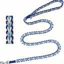 2 x Braided Dog Leash 5FT: Cotton Rope Dogs Leash for Puppy Small Medium Large Dogs - Soft Durable Training & Walking Dog Lead, Heavy Duty and Strong (Blue)
