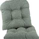Klear Vu Gripper Overstuffed Universal Non-Slip Dining Chair Cushions for Kitchen Decor or Office Use, U-Shaped Skid-Proof Seat Pad, 15x15 Inches, 2 Count (Pack of 1), Ditzy Dot Celadon Green