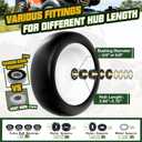 13x6.50-6 Flat Free Lawn Mower Tires and Wheel with 3/4" bearing bore Flat-Free, with 5/8 Bearings & Spacers, Fits Riding Mower, Zero Turn, Garden Tractor, 500 lbs Capacity, 2-Pack