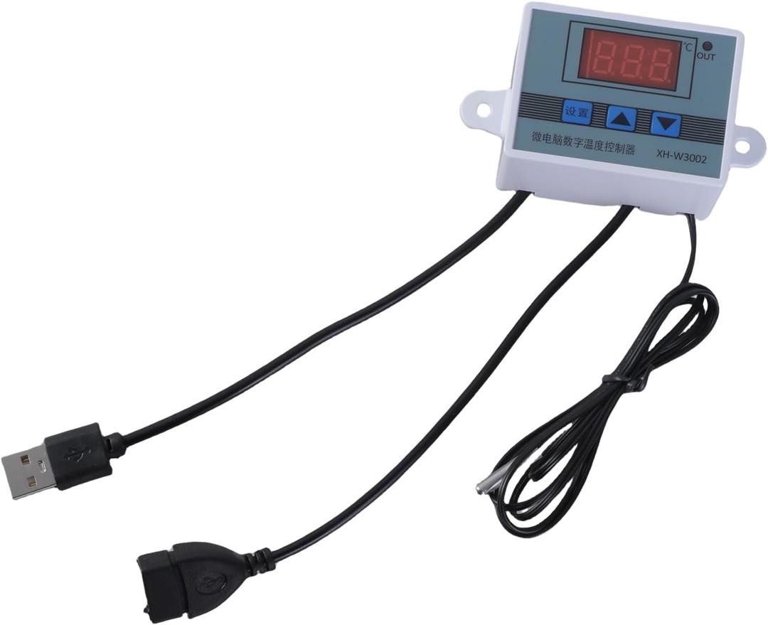 CHENZILIN USB 5V Three Button Temperature Controller Intelligent Control Power Cable for Cooling Fan and Blowers Up to 50W