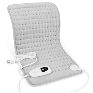 Deepsoon Heating Pad,Electric Heating Pads for Back,Neck,Moist Heating Pad for Abdomen Shoulder Knee Legs,Dry/Moist Heat&Auto Shut Off,Mother's Day Birthday for Men and Women,Light Gray,33x17 Inch