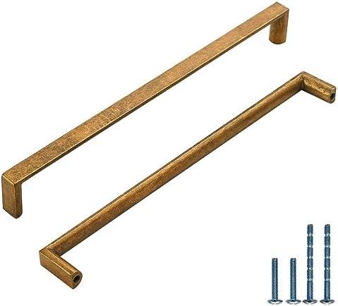 KNOKLOCK 10 Pack 7.5 Inch(192mm) Kitchen Cabinet Handles Antique Brass Cabinet Pulls Kitchen Cabinet Hardware Drawer Pulls for Cupboard Wardrobe