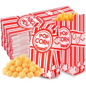 300 Pcs Popcorn Bags, 1 Oz Paper Popcorn Bag Individual Servings for Machine Maker Cart Supplies Bulk Movie Nights Easter Mother's Day Party
