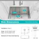 TSIBOMU 22" x 18" Undermount Kitchen Sink 18 Gauge 304 Stainless Steel | 22 inch Single Bowl Bar Sink, Brushed Finish, 22"x18"x9" Medium Basin for Kitchen, Bar and Prep Area, Brushed, D22"xW18"xH9"