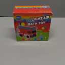 4 Floating Changing Color Light Up Bath Toy Car with Bath Book & Storage Bag, No Hole Realistic Car Bathtub Toys for Toddler Kid 18 month +, Bathroom Tub Pool Beach Swimming Party, Birthday Gift