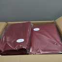 12 Pack Round Tablecloth 120 Inch - Burgundy Polyester TableCloth for Round Table, Premium Burgundy Tableclothes Washable Fabric Table Cover for Wedding Party Banquet Restaurant Reception Dining