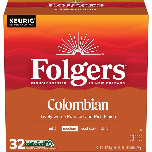 Folgers Colombian Coffee, Medium Roast, Keurig K-Cup Pods, BBD 06/02/2026