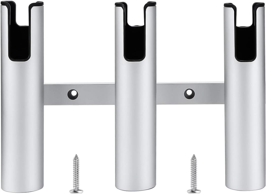 Aluminum Fishing Boat Rod Holder,3/4 Link Tube Aluminum Rod Rack, Suit Boats & Yacht ,Silver