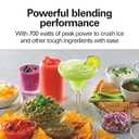 Hamilton Beach Power Elite Blender for Smoothies with 3-Cup Vegetable Chopper, Mini Food Processor, 40oz Glass Jar, 12 Functions for Puree, Ice Crush, Black and Stainless Steel (58149)