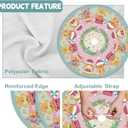 Gingerbread Christmas Tree Skirt, Pink Gingerbread Tree Skirt, Candyland Christmas Decorations for Funny Holiday Party Indoor Decoration Home Decor