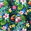 Pink Hawaii Flowers Dish Drying Mat 18x24, Blossom Flowery Floral Absorbent Drying Matt Kitchen Decor Counter Dishes Pad Drainer Rack Coffee Bar Station Mat Protector for Kitchen Accessories Fast Dry