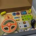 JGOBUB Montessori Toddler Toys - Baby Wooden Busy Board - Sensory Toys with Light Switch - Travel Toys for Educational Toddler Activities for Toddlers 1 2 3 4+ Year Old