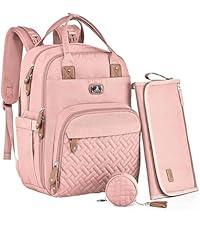Diaper Bag Backpack with Portable Changing Pad, Pacifier Case and Stroller Straps, Large Unisex Baby Bags for Boys Girls, Multipurpose Travel Back Pack Moms Dads