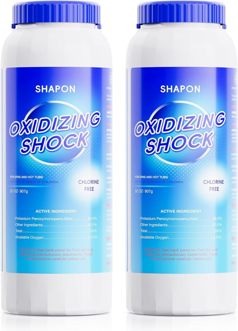 SHAPON 32 Oz Non-Chlorine Hot Tubs Shock, Spa Oxidizer for Clean Water (2 Pack)