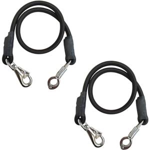SIE, Pack of 2, Bungee Trailer Tie for Horse Haulage with Panic Snap and Bull Snap (Black)