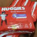 Huggies Size 4 Diapers, Little Movers Baby Diapers, Size 4 (22-37 lbs), 150 Count (6 Packs of 25)