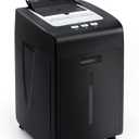 Commercial Autofeed Paper Shredder: 200 Sheets P-5 Micro Cut Shreds CDs/Cards/Staples 60-Min Continuous Run Anti-Jam 9.3 Gal Bin Quiet Heavy Duty for Home Office School Business - Black