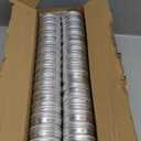 Patelai 64 Pieces Lip Balm Tin Containers Screw Top Round Tin Cans Aluminum Jar with Screw Lid, Empty Bottle Travel Cosmetic Sample Container for DIY(2 Oz, Silver)