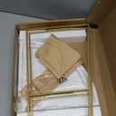 Forbena Corner Bathroom Counter Organizer, 2 Tier Bathroom Organizer Countertop, Small Bathroom Sink Top Trays Corner Shelf Stand for Makeup Vanity Perfume Skincare Decor Storage (White and Gold)