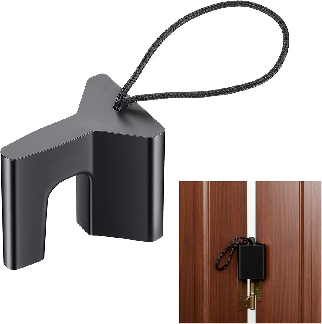 AceOrbit 1 Pcs Over The Hinge Door Stopper Plastic Residential Door Holder for Office School Home Commercial Use Hospitals Hotels, Safe and Anti Pinch Design, Can Fix Tension Hinged Doors