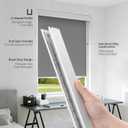 ZSTARR U Channel Aluminium Alloy Light Blocking Strips for Roller Blinds Light Gap Blockers Window Shades Side Rail Tracks Bedroom Sleep Nursery (White,58",2Pcs)