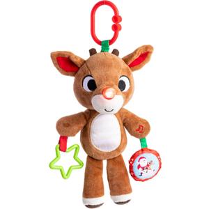 KIDS PREFERRED Rudolph The Red-Nosed Reindeer On The Go Teether Developmental Activity Toy, 12 inches, Brown