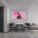 WENWELL Glenn American Flag Tapestry, Pink Powell Cowboy Wall USA Flags, 3x5 Feet, Polyester with Brass Grommets