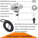 WE25X205 WE25M40 Dryer Drum Bearing Replacemnt Kit Contains WE12M29 Drum Drive Belt WE1M333 Drum Bearing Slide - Compatible With GE Hotpoint Replaces AP2619300,784658,PS267529