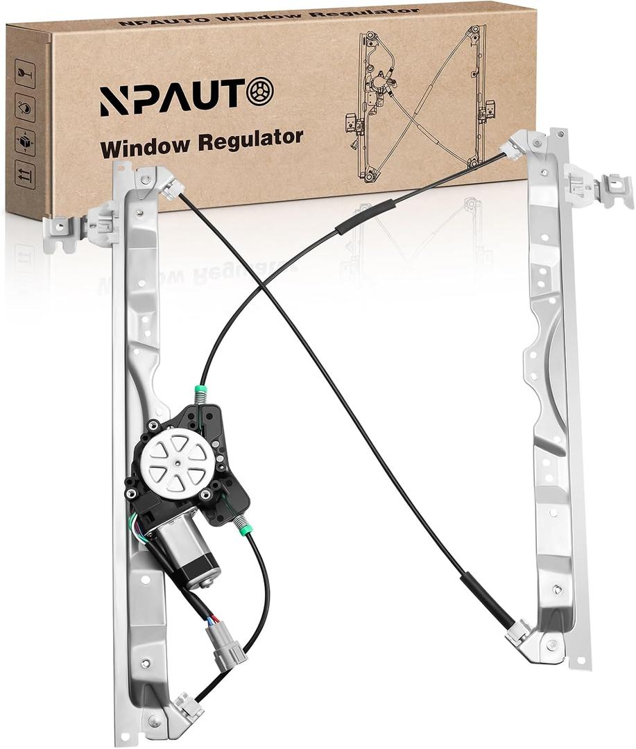 Front Right Passenger Side Power Window Regulator with Motor Replacement for 04-15 Nissan Titan, Nissan Armada, Infiniti QX56, 2004 2005 2006 2007 2008 2009 2010 2011 2012 2013 2014 2015, 748-525