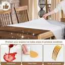 Table Protector Pad with Flannel Backing, Heavy-Duty Vinyl Table Padding Under Tablecloth, Waterproof, Heat Resistant, 60 inches, Round
