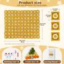 Blanket Crochet Kit for Beginners, Granny Squares Crochet Blanket Kit with Soft Yarns, Detailed Instructions & Step-by-Step Tutorials, Easy Knitting Kit for Beginner Craft Gift(Yellow Sunflower)