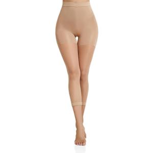 Shapewear Leggings For Women High waisted Footless Pantyhose Capri Tummy Control Body Shaper (X-Large, Nude)