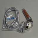 LED Shower Head with Handheld, High Pressure Shower Head with Hose, Holder & PTFE Tape etc, 3 Water Temperature-Controlled Water Saving Filtered Shower Head for Dry Hair& Skin