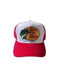 Authentic Bass Pro Shop Men's Trucker Hat Mesh Cap Snapback Closure One Size Fits Most Great for Hunting & Fishing Red