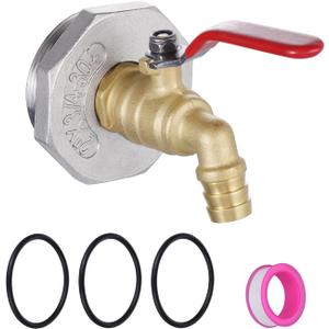 2" Drum Faucet for 55 Gallon Drum, 3/4" Brass Rain Barrel Spigot Faucet with EPDM Gasket