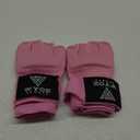 WYOX Gel Boxing Hand Wraps Inner Gloves for Men & Women  80cm Quick Wrist Strap, Padded Knuckle Support, Fingerless MMA Muay Thai Kickboxing Wraps for Training, Punching & Martial Arts (Small - Medium, Pink)