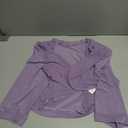 Women's Sheer Bolero Shrug Open Front Cover Up Cropped Cardigan for Evening Dresses (Purple, XXL)