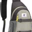 SKYSPER Sling Bag Anti-Theft RFID Crossbody Bag Travel Cross Body Backpack Shoulder Hiking Sling Daypack (Lightgray)