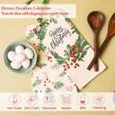 The Fine Living Co. 100% Cotton Kitchen Towels Set of 2, 18 x 28 inches, Merry Christmas Printed Dish Towels, Hand Towels, Boho Tea Towels - Multifunctional, Stylish, Absorbent, Quick Dry, Soft