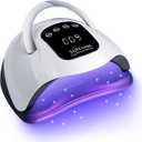 320W UV LED Nail Lamp Professional LED Nail Dryer for Gel Nails with 72pcs Lamp Beads, Touch Screen 4 Timers and Automatic Sensor Ideal for Home Salon, Fast Drying Technology for Perfect Nails