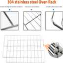 W10550642, WPW10550642 Oven Rack, 24.9"L x 15.16"W, Compatible with Whirlpool WFG505M0MS, WFG32000MS Replacement Parts, Compatible with Amana Series AGR3130BAW, AGR4230BAB, 304 Stainless Steel, 2 Pcs