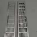 2 Pcs Air Vent Grille Cover, 16 x 3 Inch / 400 x 80mm Silver Rectangle Vent Cover, Stainless Steel Grill Cover for Ceiling, Wall, Cabinet, Cupboard Wardrobe Ventilation